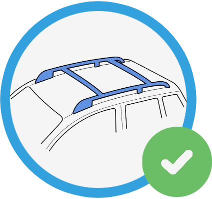 Raised Rail Roof Rack Fits  SUBARU Outback 5-dr Estate, 2014 - 2020 with Factory Fitted Cross Bars