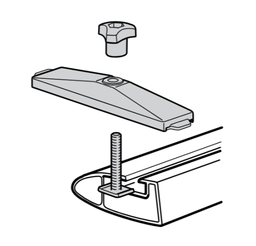 Thule 696-6 T-Track for 24mm Bars