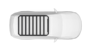 Top Down View Of A Thule Caprock 1290x1900 Fitted Onto A Large SUV