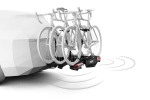Thule Epos ParkSecure Towbar Mounted 3 Bike Carrier With Reverse Parking Sensors And Bikes Secured