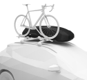 Thule Force 3 L Sport - Mounted on a vehicles roof rack alongside a roof mounted cycle carrier