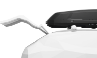 Thule Force 3 Small - Forward position on roof rack to avoid cargo box to tailgate contact
