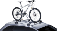 Thule FreeRide 532 Roofrack Mounted Cycle Carrier With Bike Fitted 