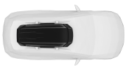 Thule Motion 3 L Low Mid Size Low Profile Roof Box, Birds Eye View Showing Surface Area On Roof Rack