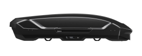 Thule Motion 3 Sport - Side on view showing PowerClick and SlideLock hardware