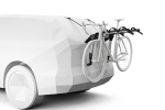 Thule OutWay Hanging 3 Bike Carrier, Rear/Boot Mounted Cycle Carrier Fitted To A vehicle With A Bike Attached